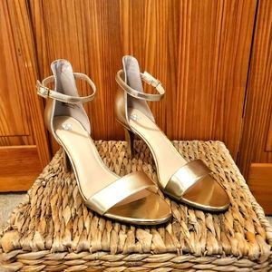 Gold Strappy Pumps Size 10